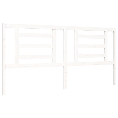 Bed Frame without Mattress White 200x200 cm Solid Wood Pine