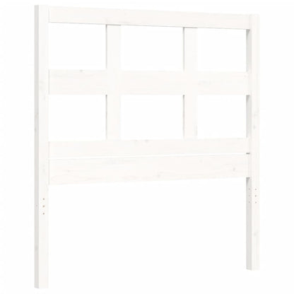 Bed Frame without Mattress White Small Single Solid Wood Pine