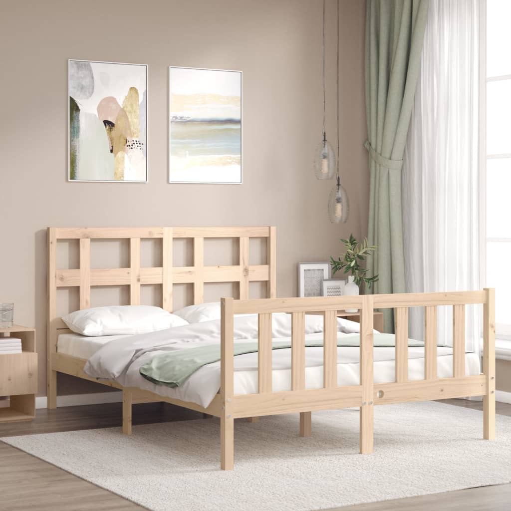 Bed Frame without Mattress 120x200 cm Solid Wood Pine