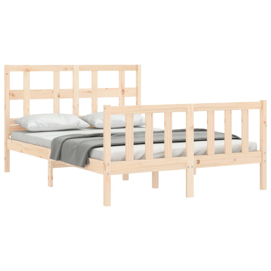 Bed Frame without Mattress 120x200 cm Solid Wood Pine