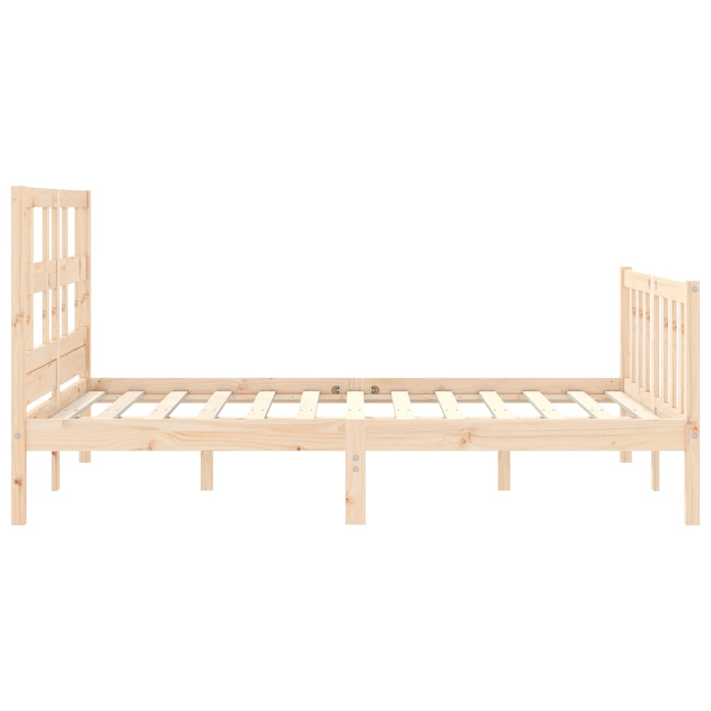 Bed Frame without Mattress 120x200 cm Solid Wood Pine