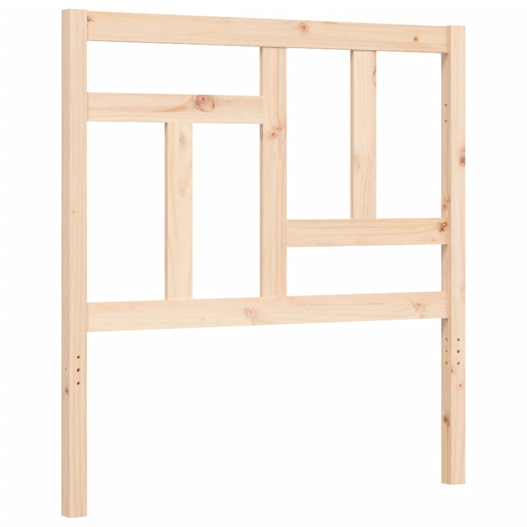 Bed Frame with Headboard Single Solid Wood
