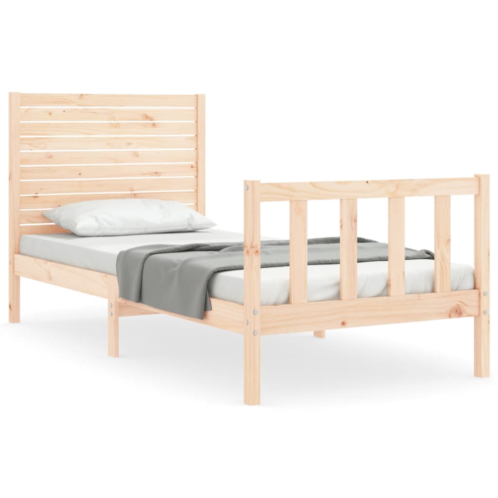 Bed Frame without Mattress 100x200 cm Solid Wood Pine