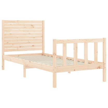 Bed Frame without Mattress 100x200 cm Solid Wood Pine