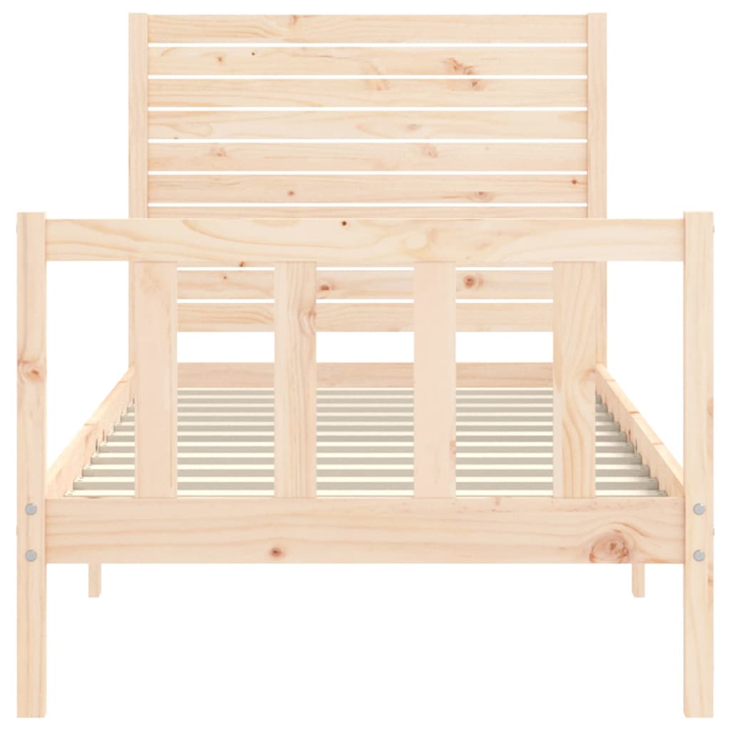 Bed Frame without Mattress 100x200 cm Solid Wood Pine