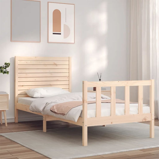 Bed Frame without Mattress 100x200 cm Solid Wood Pine