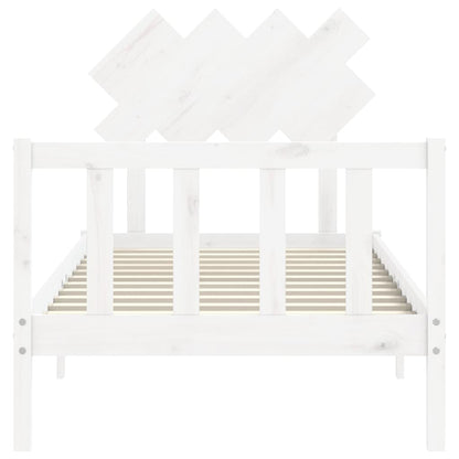 Bed Frame without Mattress White 90x200 cm Solid Wood Pine