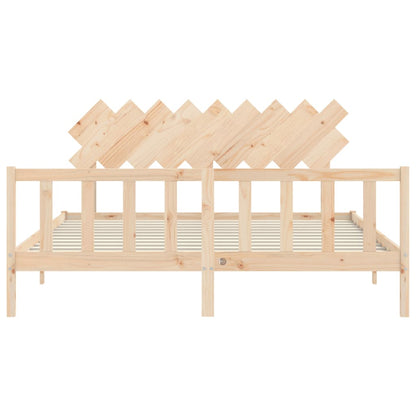 Bed Frame without Mattress Super King Size Solid Wood Pine