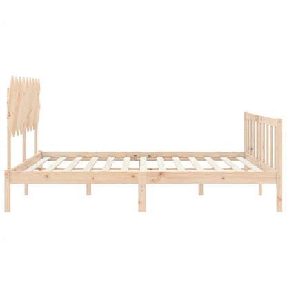 Bed Frame without Mattress Super King Size Solid Wood Pine