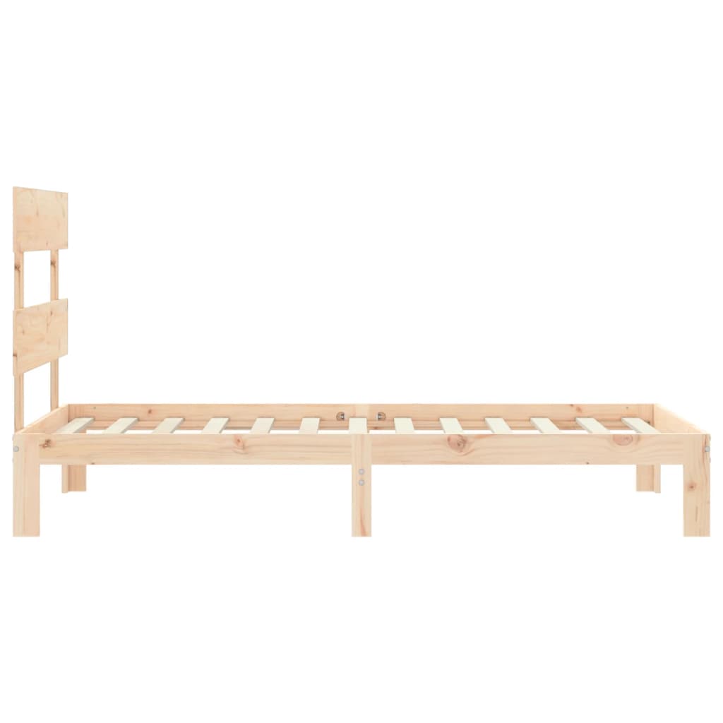 Bed Frame without Mattress 90x200 cm Solid Wood Pine