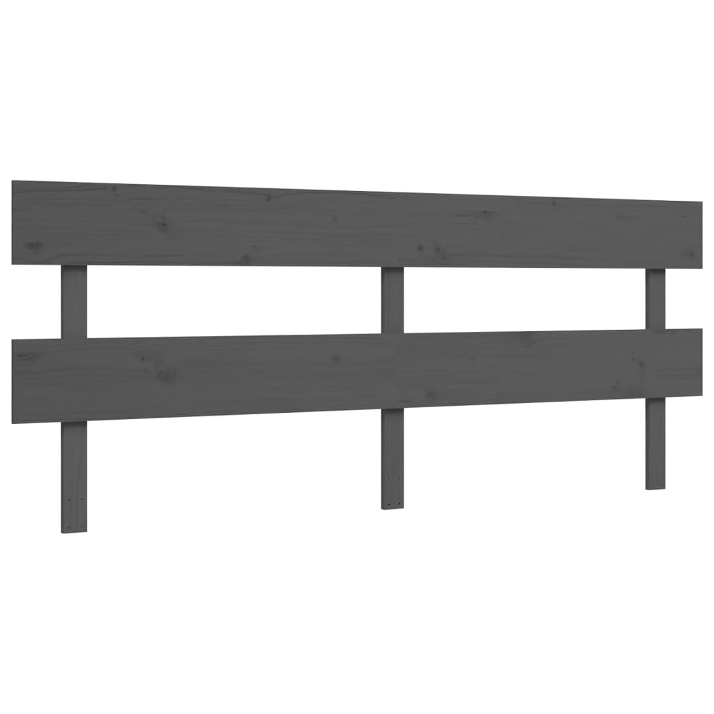 Bed Frame without Mattress Grey 200x200 cm Solid Wood Pine