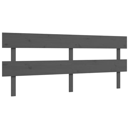 Bed Frame without Mattress Grey 200x200 cm Solid Wood Pine