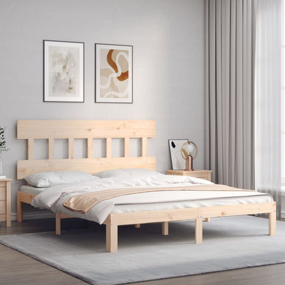 Bed Frame without Mattress 160x200 cm Solid Wood Pine