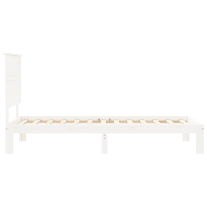 Bed Frame without Mattress White 90x200 cm Solid Wood Pine