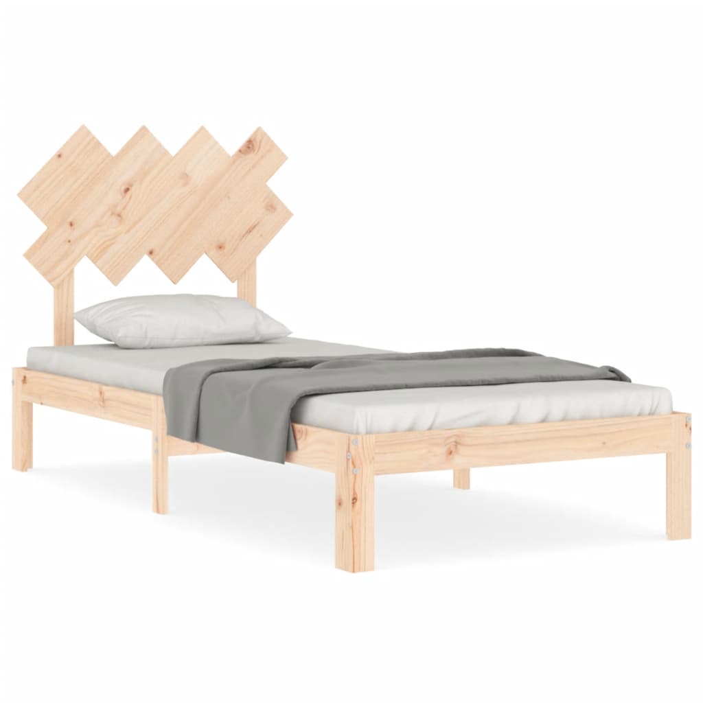 Bed Frame without Mattress 90x200 cm Solid Wood Pine