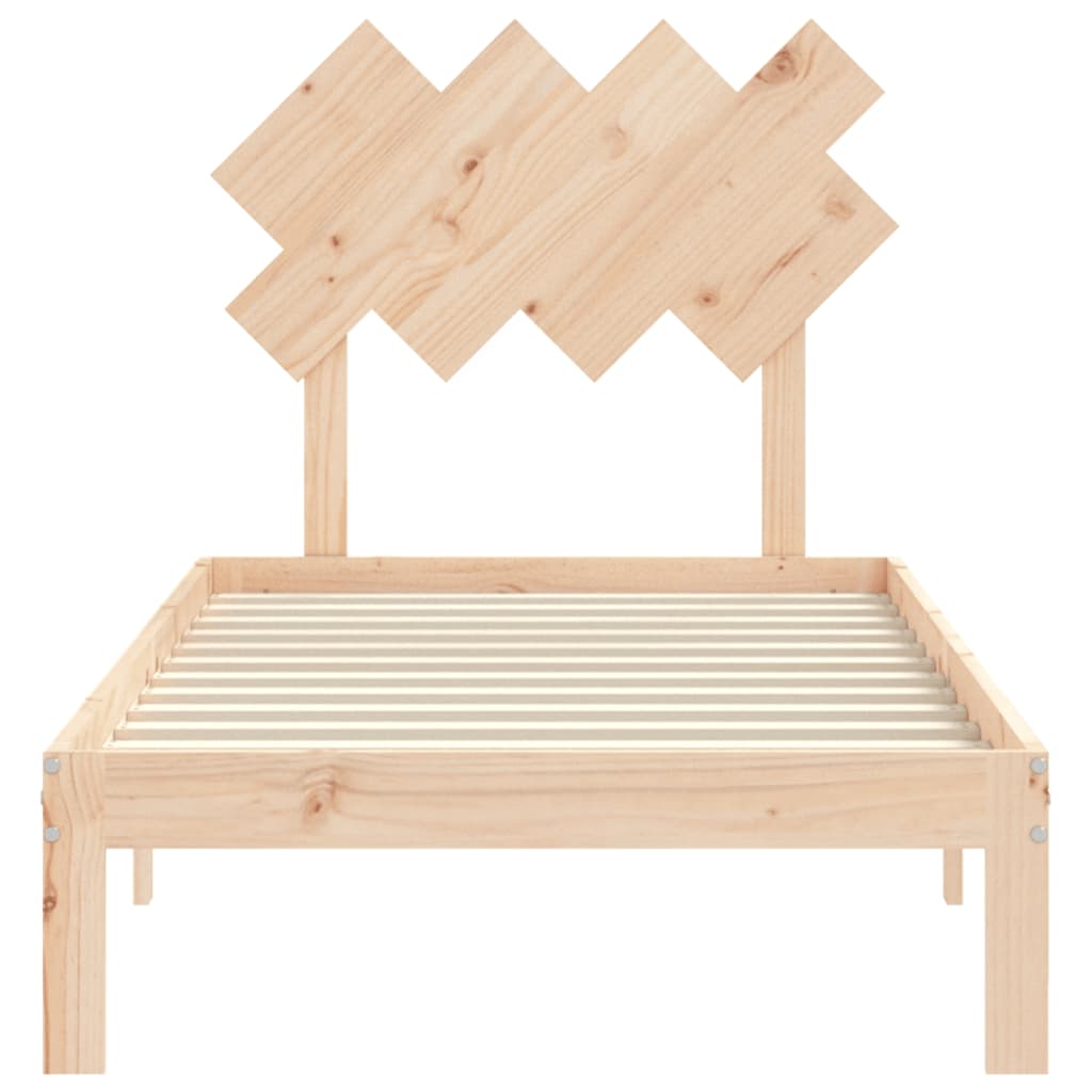 Bed Frame without Mattress 90x200 cm Solid Wood Pine