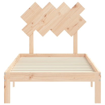 Bed Frame without Mattress 90x200 cm Solid Wood Pine