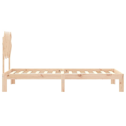 Bed Frame without Mattress 90x200 cm Solid Wood Pine