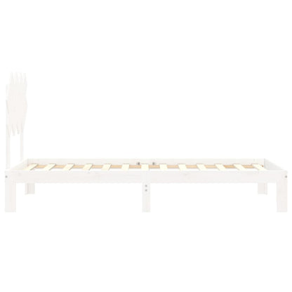 Bed Frame without Mattress White 90x200 cm Solid Wood Pine