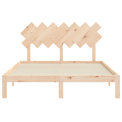 Bed Frame without Mattress 140x200 cm Solid Wood Pine
