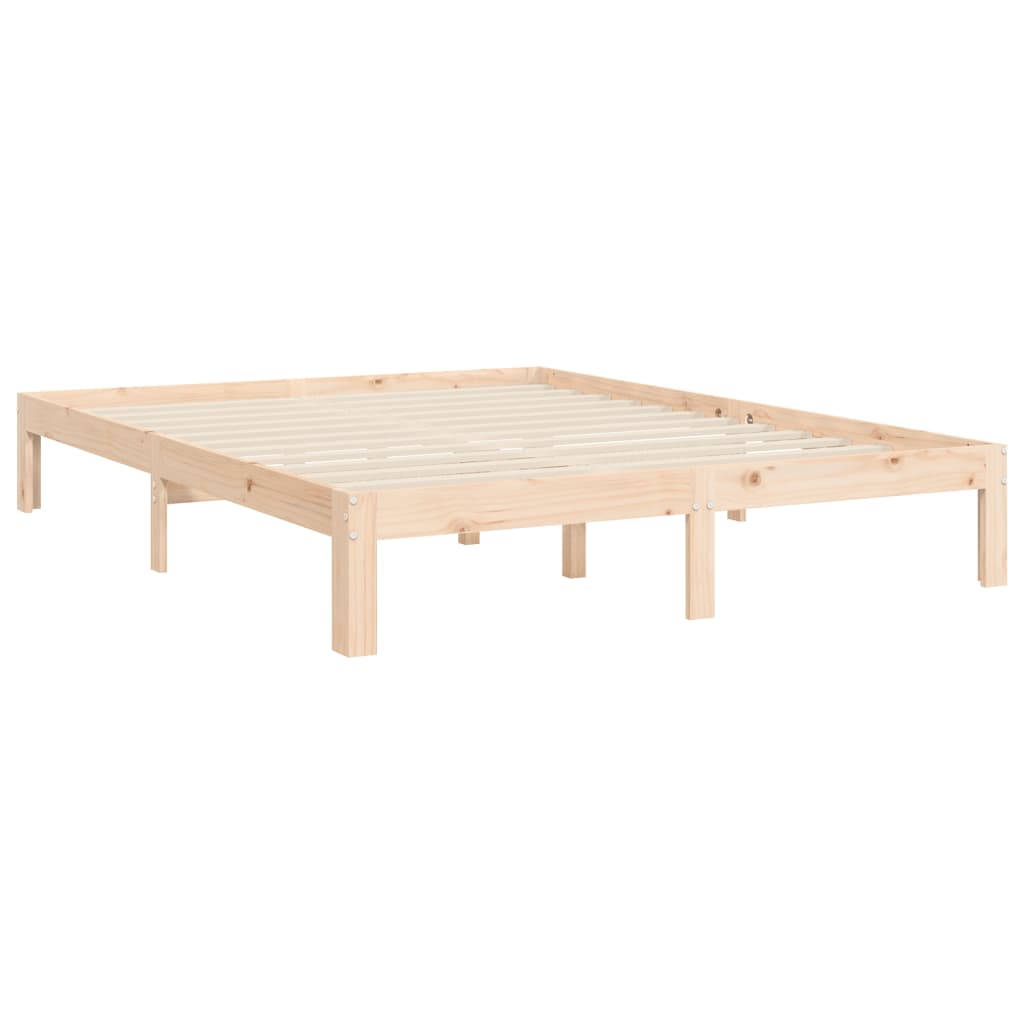 Bed Frame without Mattress 140x200 cm Solid Wood Pine