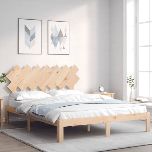 Bed Frame without Mattress 140x200 cm Solid Wood Pine