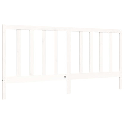 Bed Frame without Mattress White 200x200 cm Solid Wood Pine