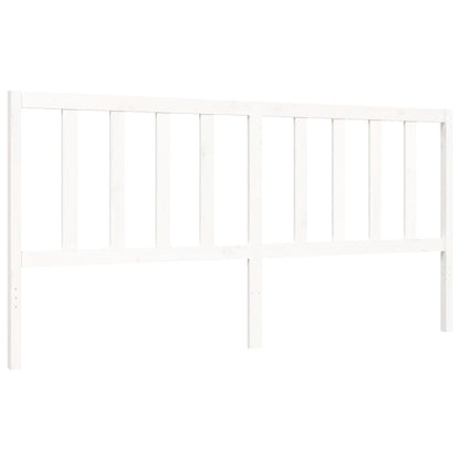 Bed Frame without Mattress White 200x200 cm Solid Wood Pine