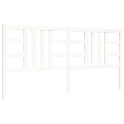 Bed Frame without Mattress White 200x200 cm Solid Wood