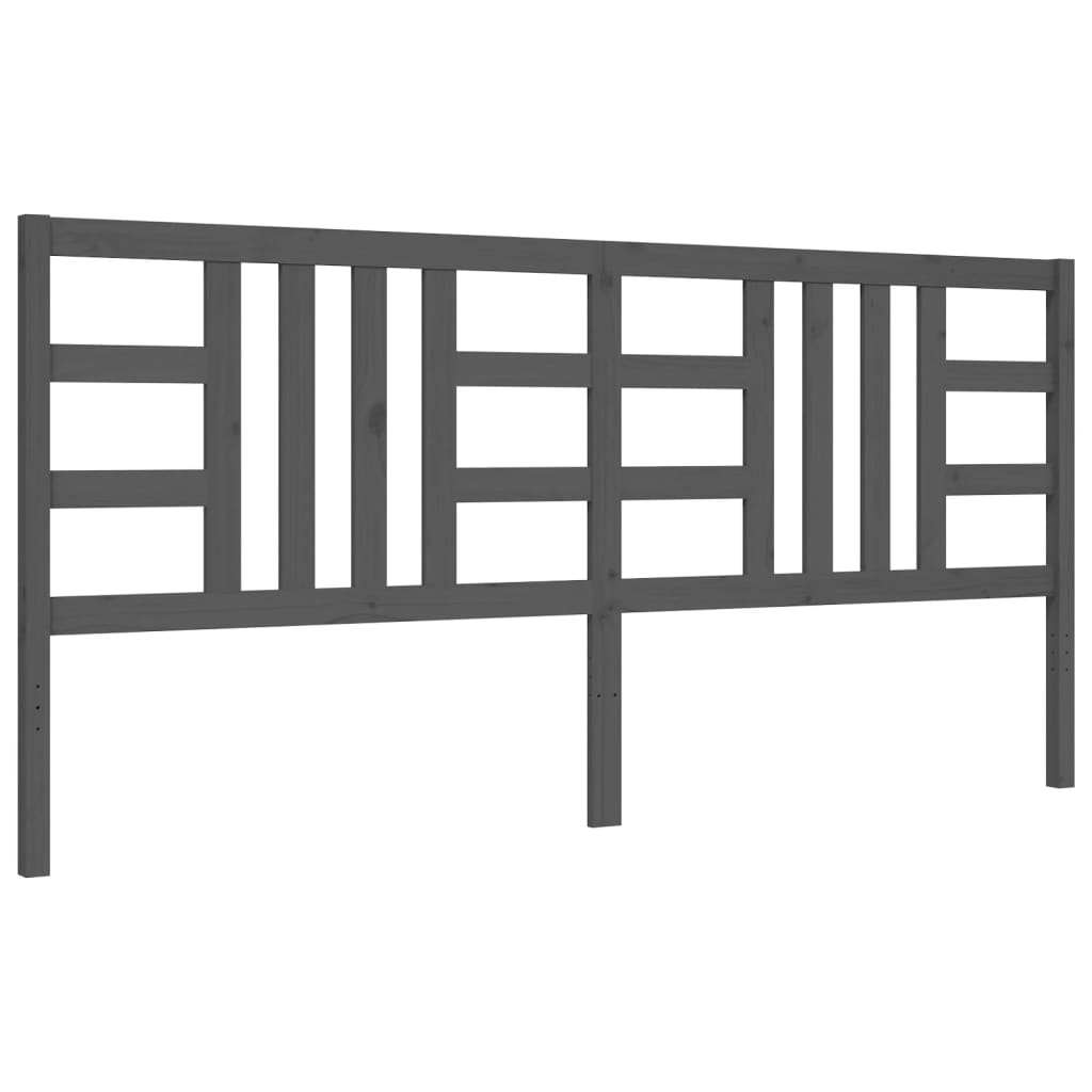 Bed Frame without Mattress Grey 200x200 cm Solid Wood