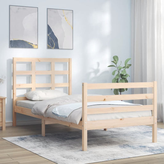 Bed Frame without Mattress 90x200 cm Solid Wood