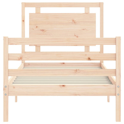 Bed Frame without Mattress 100x200 cm Solid Wood