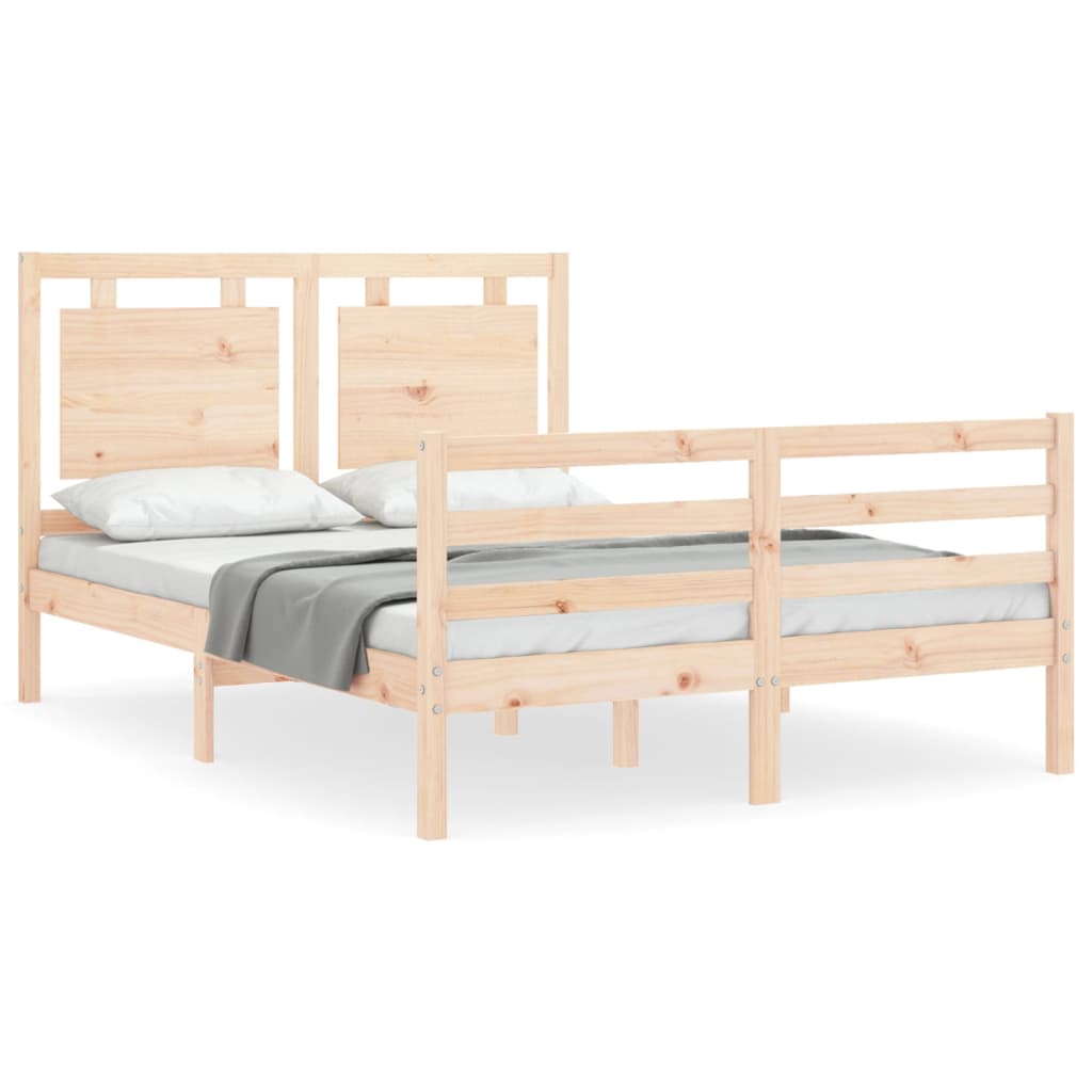 Bed Frame without Mattress 140x200 cm Solid Wood