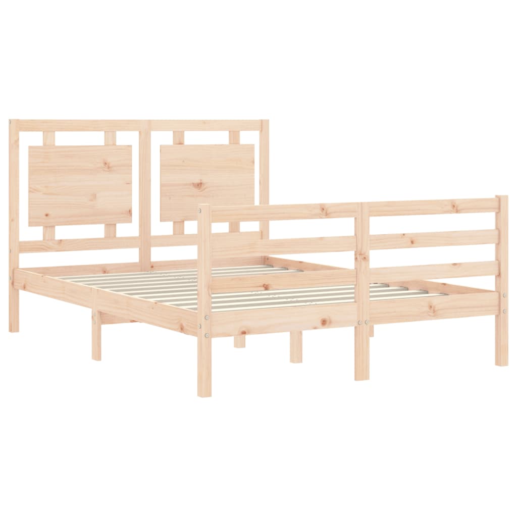 Bed Frame without Mattress 140x200 cm Solid Wood