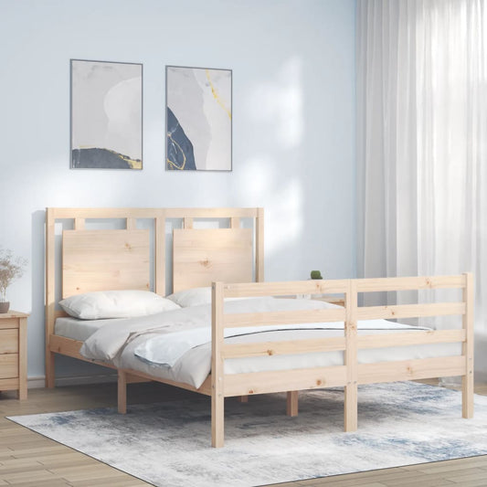 Bed Frame without Mattress 140x200 cm Solid Wood
