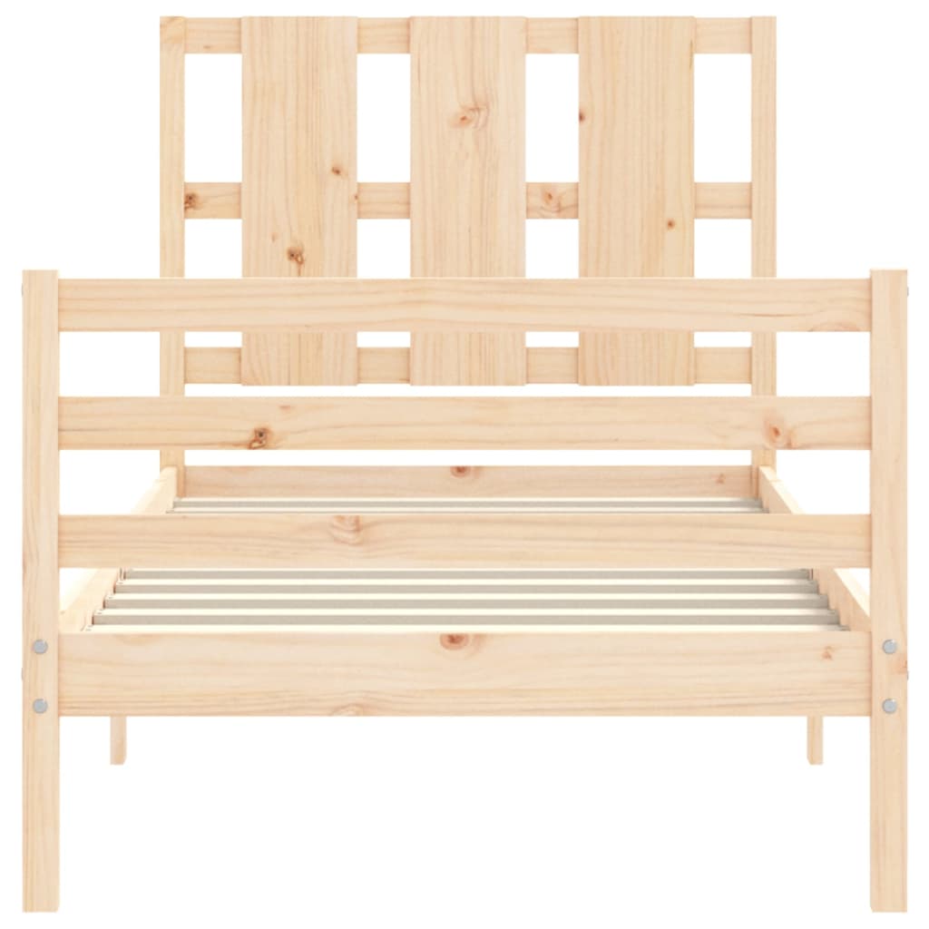 Bed Frame without Mattress 90x200 cm Solid Wood