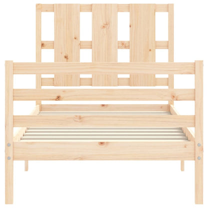 Bed Frame without Mattress 90x200 cm Solid Wood