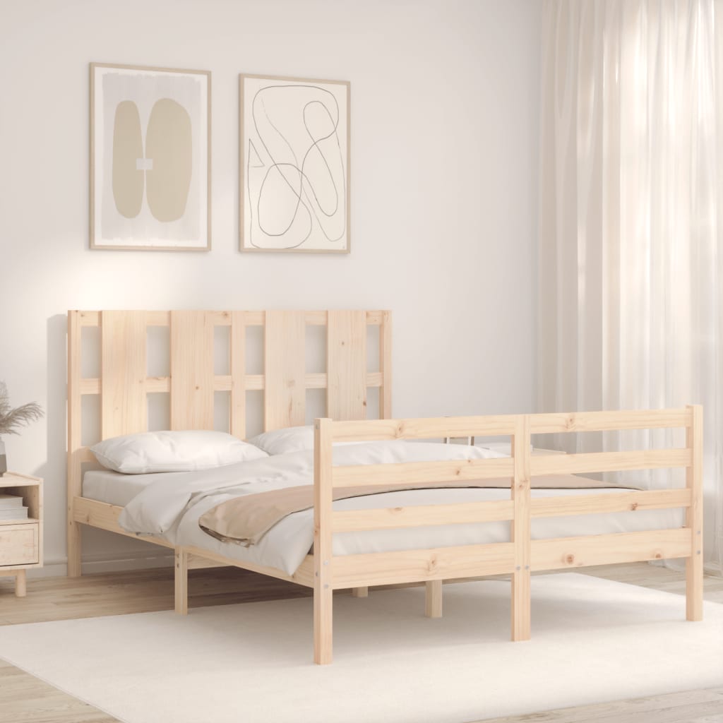 Bed Frame without Mattress 120x200 cm Solid Wood