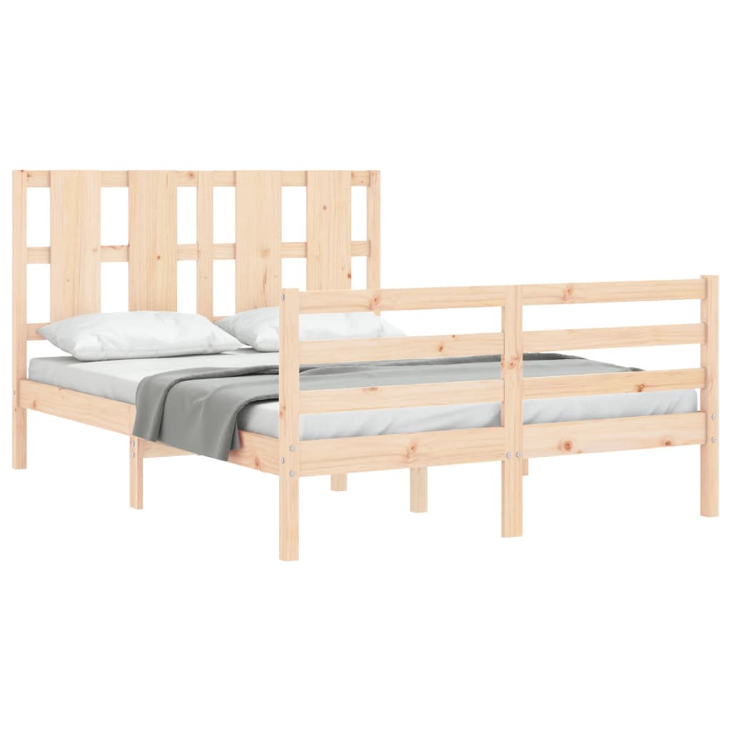 Bed Frame without Mattress 120x200 cm Solid Wood
