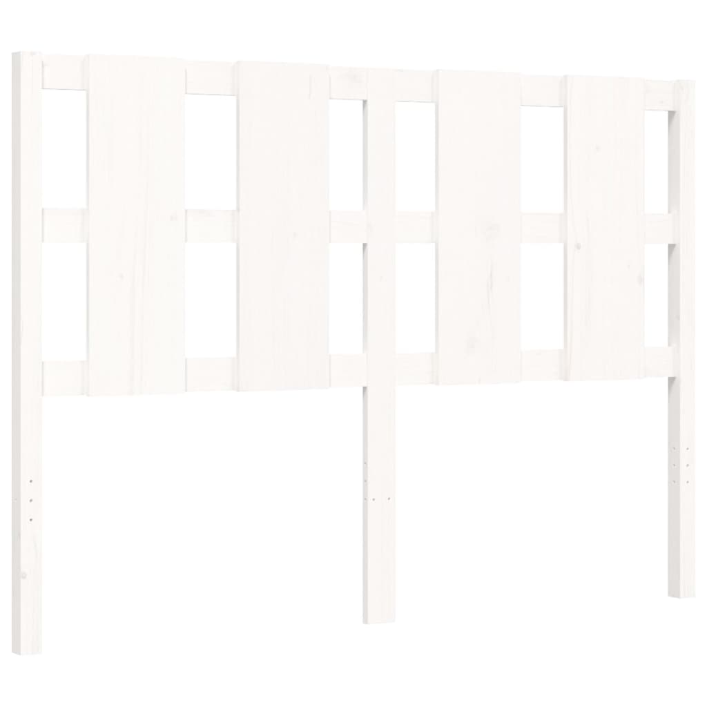 Bed Frame without Mattress White 140x200 cm Solid Wood
