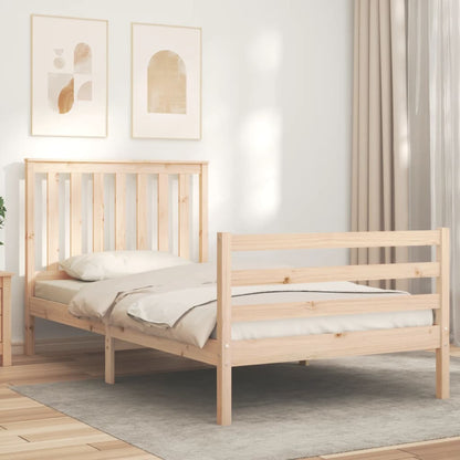 Bed Frame without Mattress 100x200 cm Solid Wood