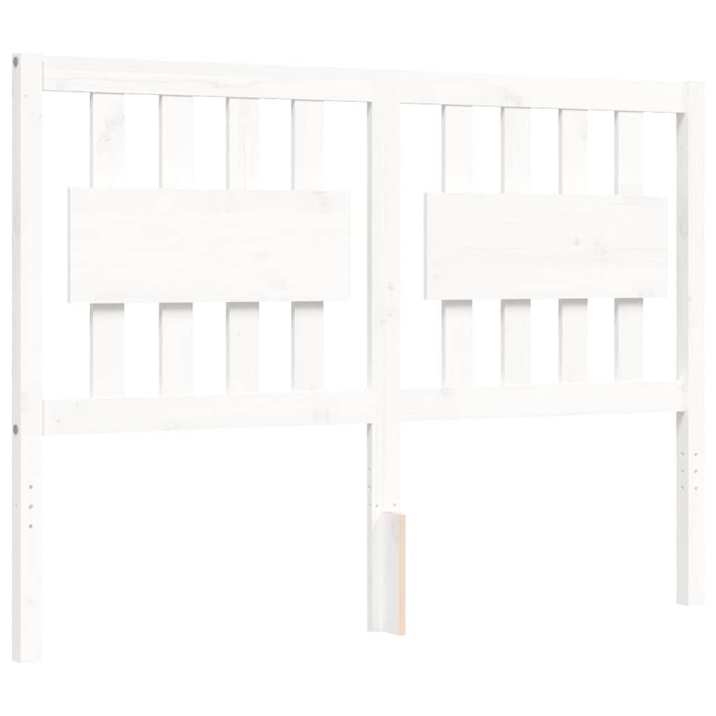 Bed Frame without Mattress White 140x200 cm Solid Wood