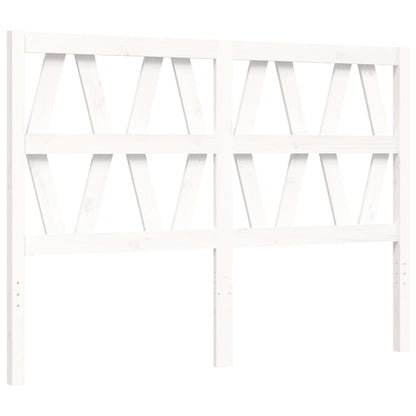 Bed Frame without Mattress White Small Double Solid Wood
