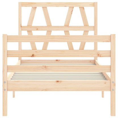 Bed Frame without Mattress 90x200 cm Solid Wood