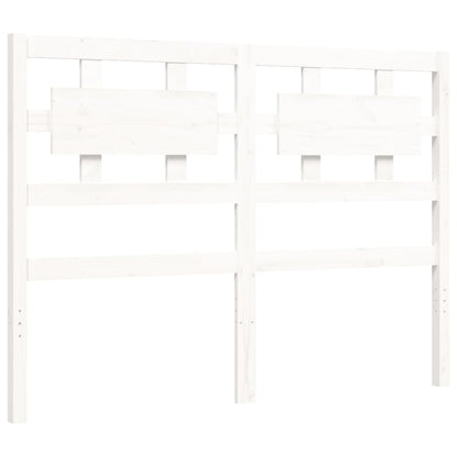Bed Frame without Mattress White Small Double Solid Wood