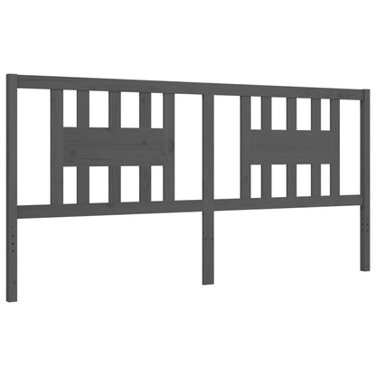 Bed Frame without Mattress Grey 200x200 cm Solid Wood