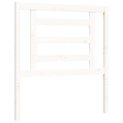 Bed Frame without Mattress White 90x200 cm Solid Wood