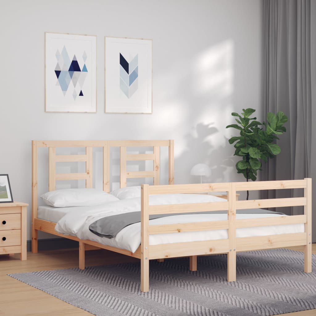 Bed Frame without Mattress 120x200 cm Solid Wood