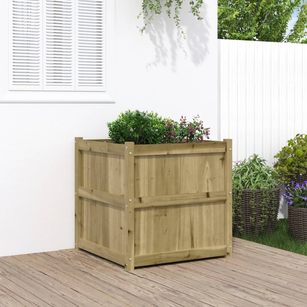 Garden Planter 70x70x70 cm Impregnated Wood Pine