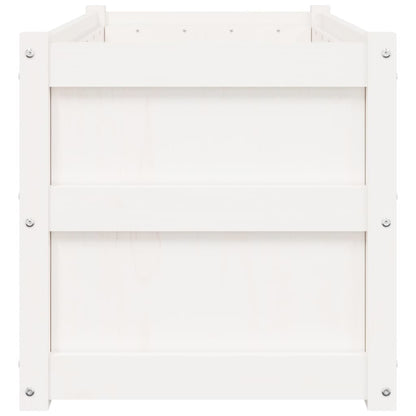 Garden Planter White 90x50x50 cm Solid Wood Pine